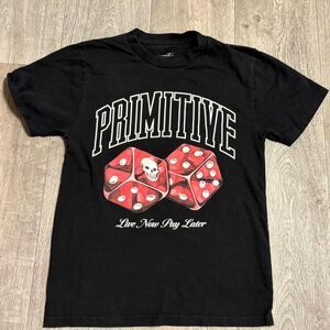 skater Primitive black cotton tee
